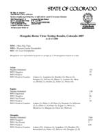 Mosquito-borne virus testing results, Colorado. 2007