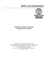 Suicide prevention in Colorado programs and activities. 2006