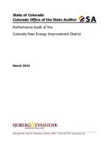 Performance audit of the Colorado New Energy Improvement District