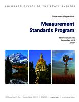 Department of Agriculture Measurement Standards Program performance audit