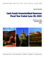 State of Colorado cash funds uncommitted reserves, fiscal year ended June 30, 2024 performance audit