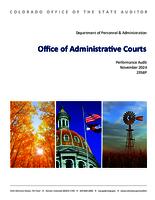 Department of Personnel & Administration Office of Administrative Courts, performance audit