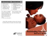 Bottlefeeding your baby birth to 6 months