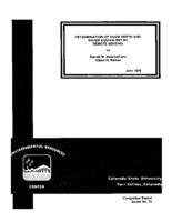 Determination of snow depth and water equivalent by remote sensing