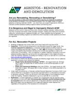 Asbestos renovation and demolition