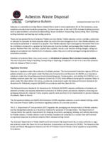 Asbestos waste disposal