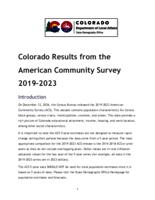 Colorado results from the American Community Survey 2019-2023