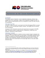 Total estimated jobs 2022, Colorado's employment landscape