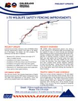 I-70 wildlife safety fencing improvements : project update
