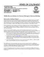 Wildfire recovery guidance for cleanup of damaged or destroyed buildings