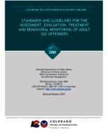 Standards and guidelines for the assessment, evaluation, treatment, and behavioral monitoring of adult sex offenders