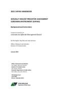 Sexually Violent Predator Assessment Screening Instrument (SVPASI) : background and instruction