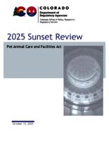 2025 sunset review, Pet Animal Care and Facilities Act