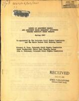 Survey of apartment houses and apartment house managers' attitudes towards minority group tenants