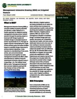 Management-intensive grazing (MIG) on irrigated pasture