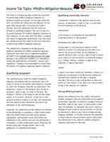 Income tax topics: Wildfire mitigation measures