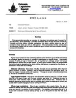 State laws addressing age of sexual consent