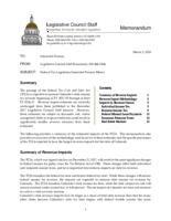 Federal tax legislation interested persons memo