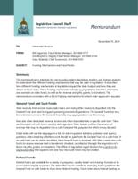 Funding mechanisms and fiscal notes