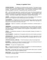 Glossary of legislative terms