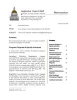 Overview of Colorado workorce development programs