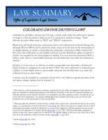 Colorado drunk driving laws