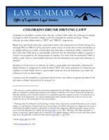Colorado drunk driving laws
