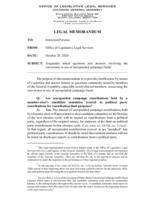 Frequently asked questions and answers involving the conversion or use of unexpended campaign funds