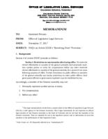 FAQ's on Article XXIX's "Revolving Door" provision