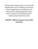 Department's staffing policies and operations of the Regional Centers