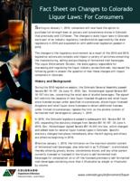 Fact sheet on changes to Colorado liquor laws, for consumers