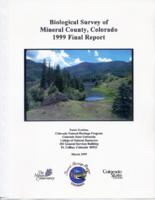 Biological survey of Mineral County, Colorado : 1999 final report
