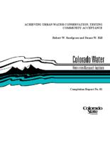 Achieving urban water conservation : testing community acceptance
