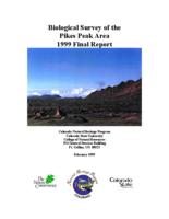 Biological survey of the Pikes Peak area : 1999 final report