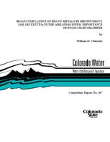Bioaccumulation of heavy metals by brown trout (Salmo trutta) in the Arkansas River : importance of food chain transfer