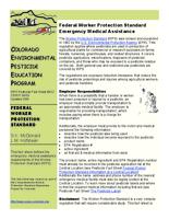Federal Worker Protection Standard emergency medical assistance