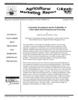 Community development and the profitability of value-added meat production and processing
