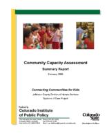 Community capacity assessment : summary report
