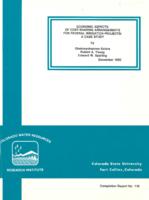 Economic aspects of cost-sharing arrangements for federal irrigation projects : a case study : research project technical completion report