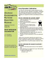 Drop spreader calibration