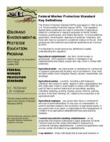 Federal Worker Protection Standard key definitions