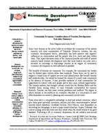 Community economic consideration of tourism development : executive summary