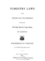 Forestry laws of the State of Colorado