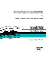 Investigation of objective functions and operation rules for storage reservoirs
