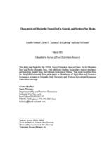 Characteristics of market for natural beef in Colorado and northern New Mexico