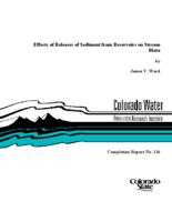 Effects of releases of sediment from reservoirs on stream biota : technical completion report