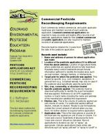 Commercial pesticide recordkeeping requirements