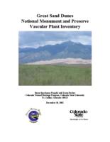 Great Sand Dunes National Monument and Preserve vascular plant inventory