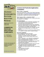 Commercial pesticide application complaints
