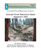 Colorado forest restoration needs assessment 2005